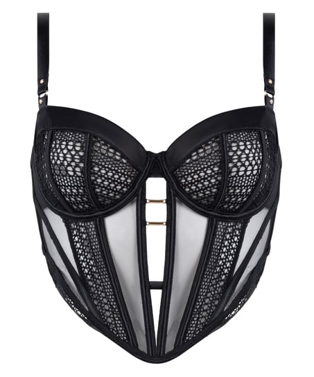 Missy Non-Padded Underwired Longline Bra, Black