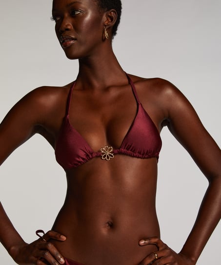 Yucatan Triangle Bikini Top, Red