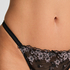 Chloe Highleg String, Black