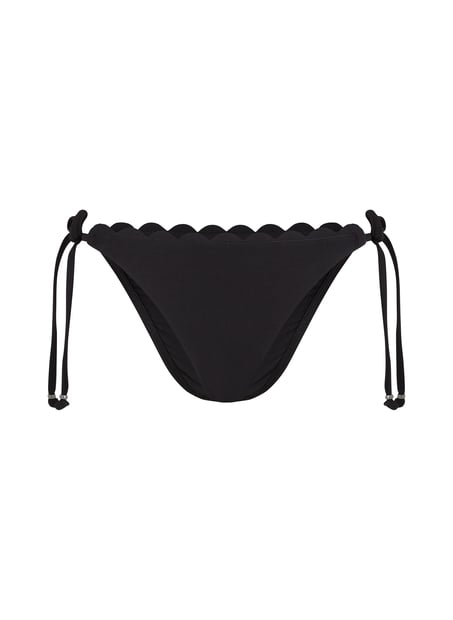 Scallop Bikini Bottoms, Black