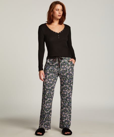 Petite Pyjama Bottoms, Black