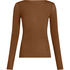 super soft Boatneck shirt with Cashmere, Brown