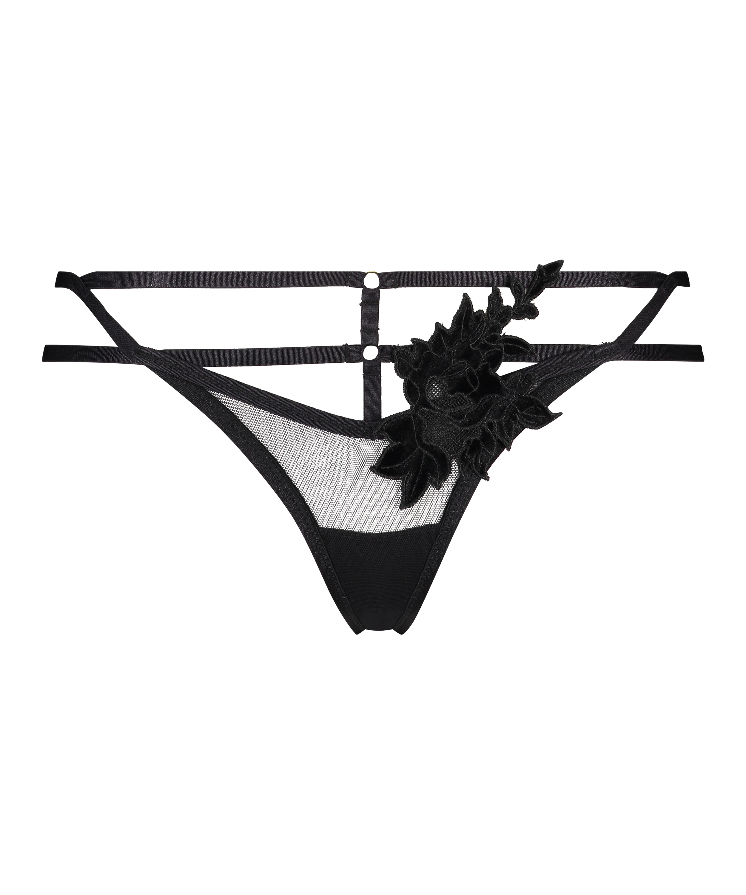 Effie tanga thong, Black, main