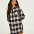 Boyfriend Check Nightshirt, Blue