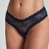 V-shaped Brazilian knickers mesh, Blue