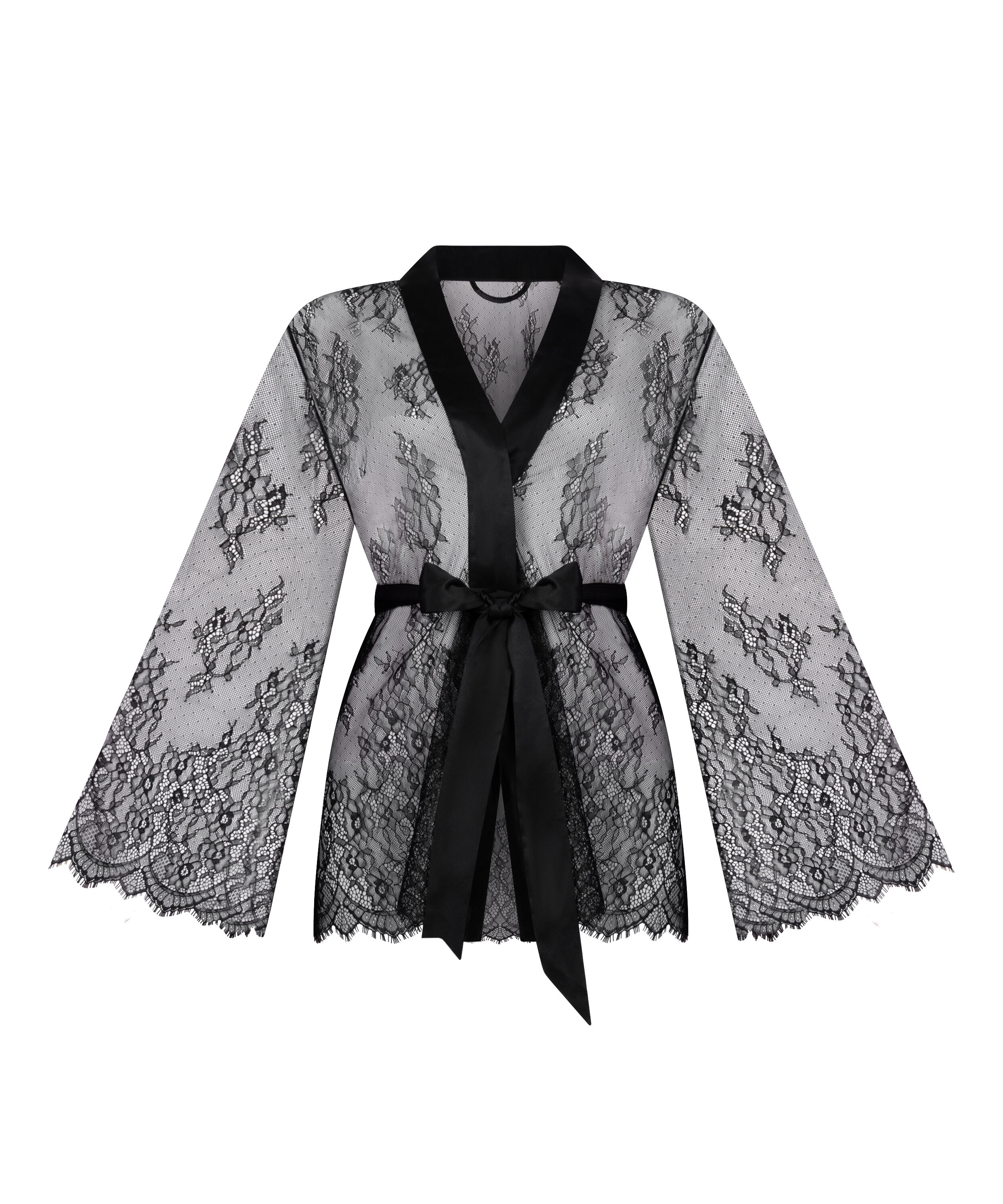 Kimono Allover Lace, Black