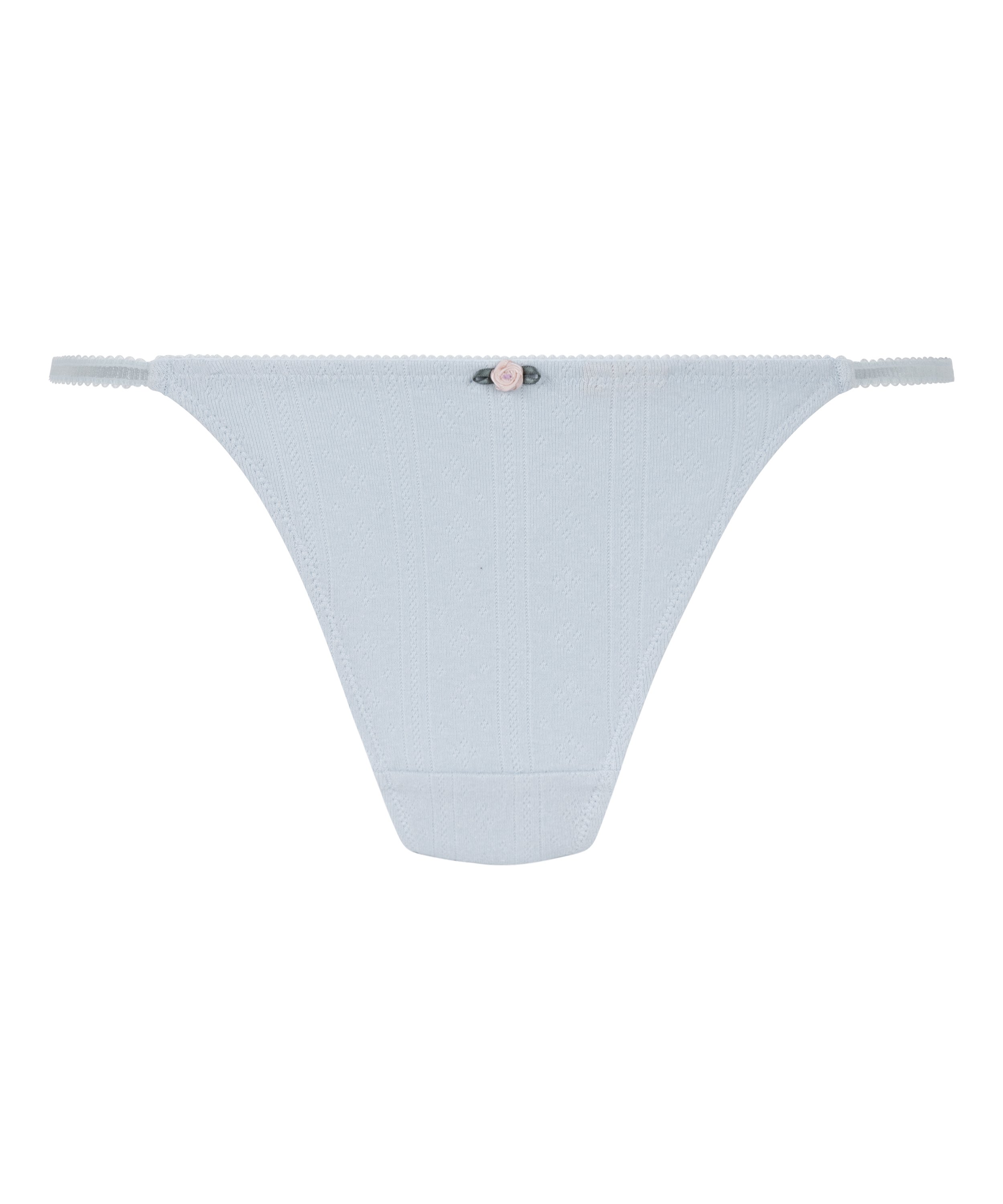 Pointelle Thong, Blue, main