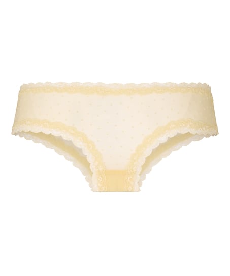 V-shaped Brazilian knickers mesh, Yellow