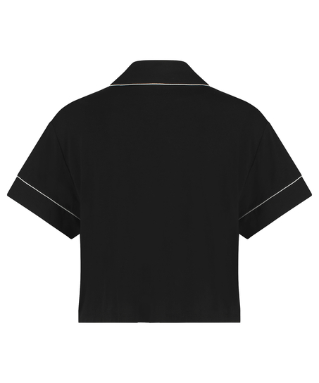Essential Jersey Short-Sleeved Jacket, Black