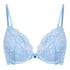 Marine Padded Push-Up Underwired Bra, Blue