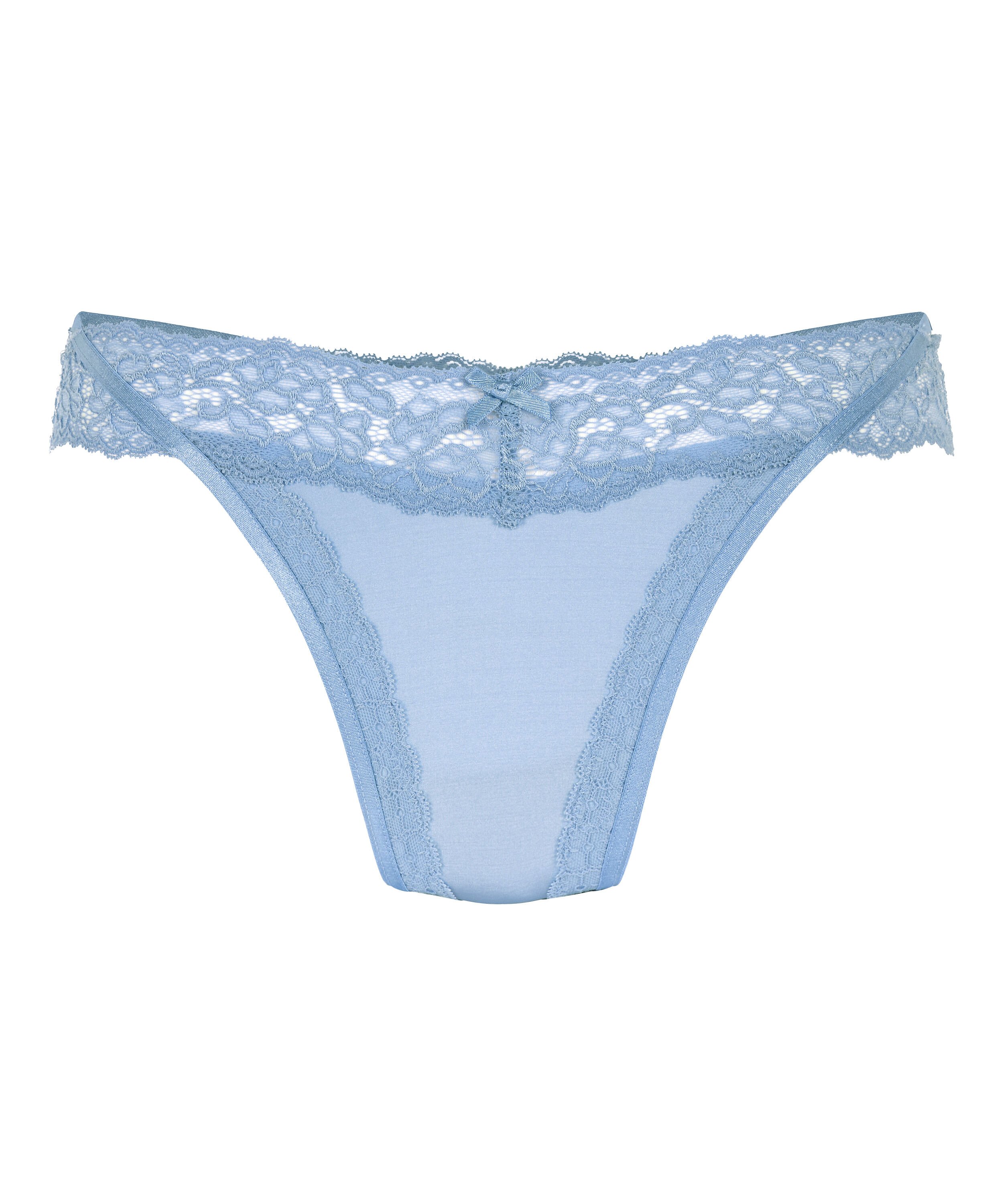Elliena Extra Low V Thong, Blue