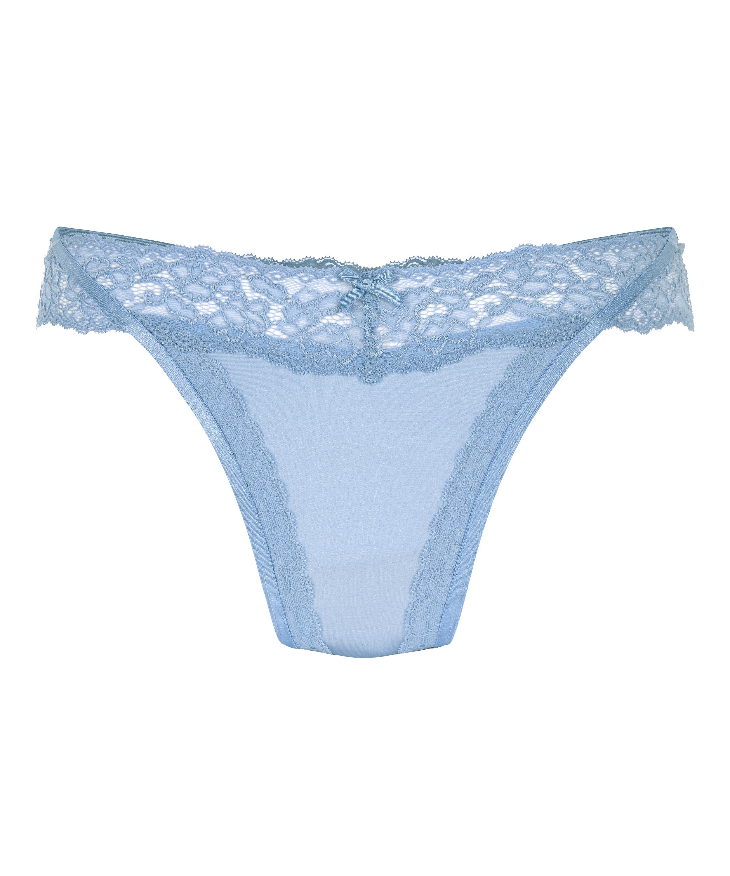 Elliena Extra Low V Thong, Blue, main