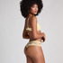 V-shaped Brazilian knickers mesh, Yellow