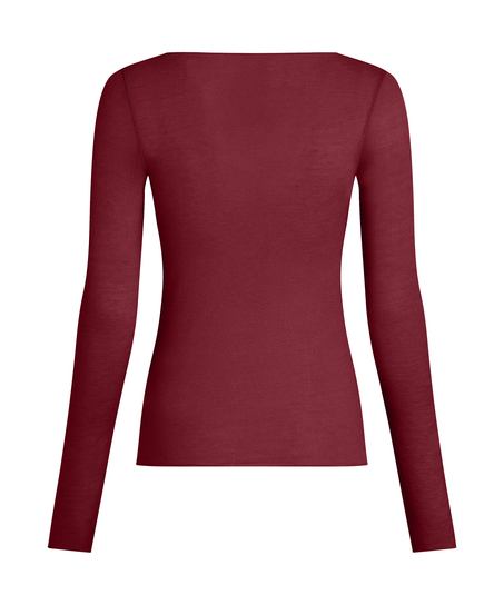super soft Boatneck shirt with Cashmere, Red
