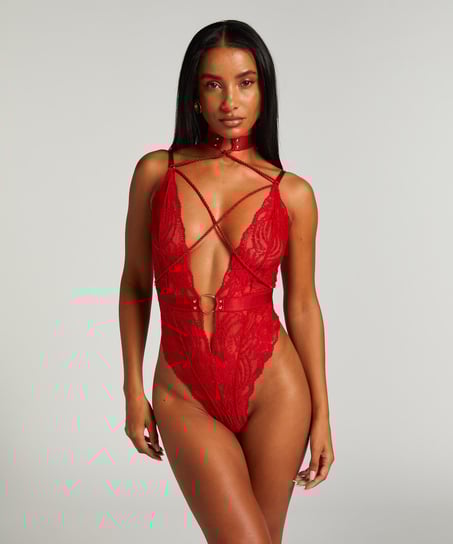 Private Brandy body open crotch, Red