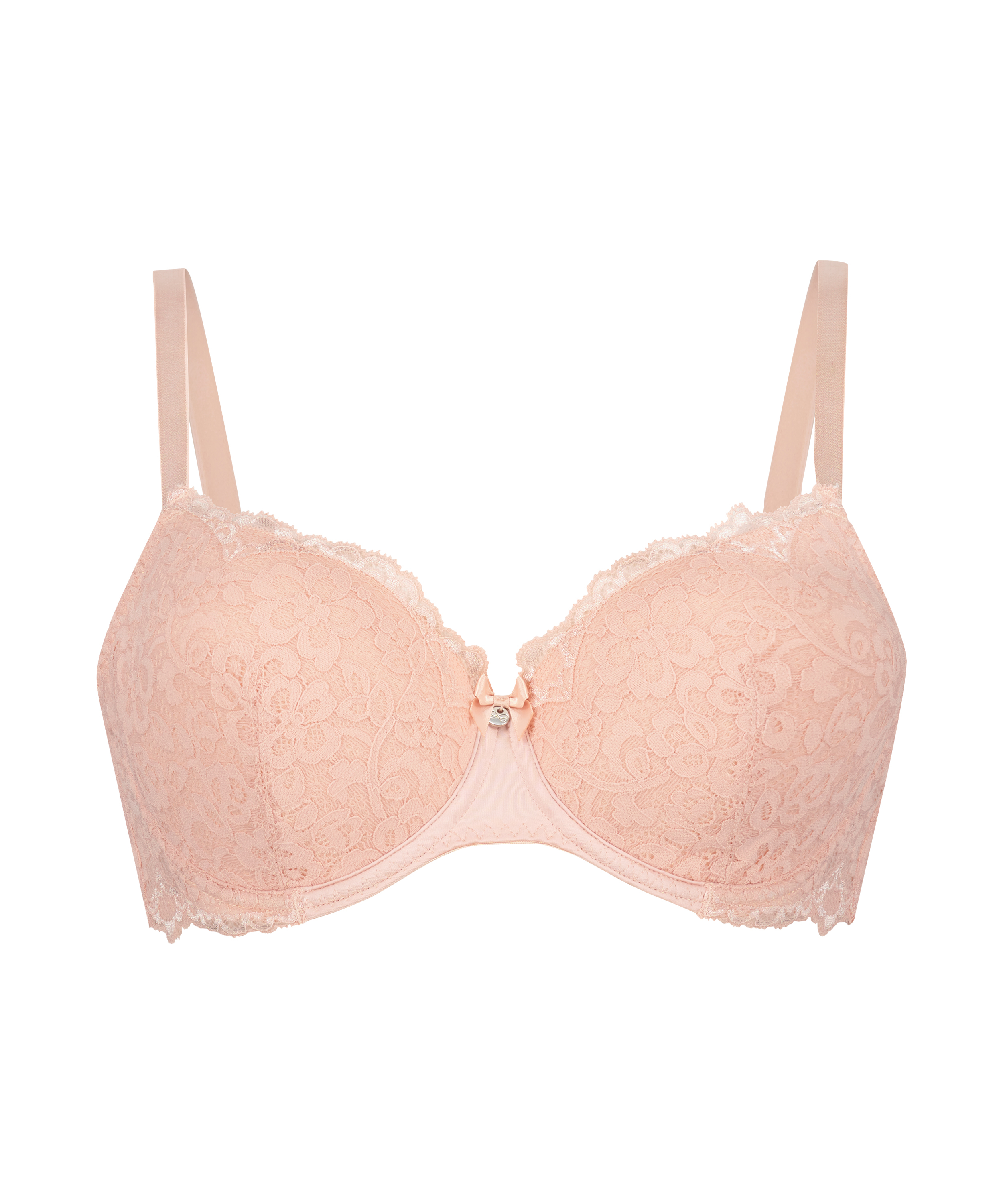 Marine Padded Underwired Bra, Pink, main