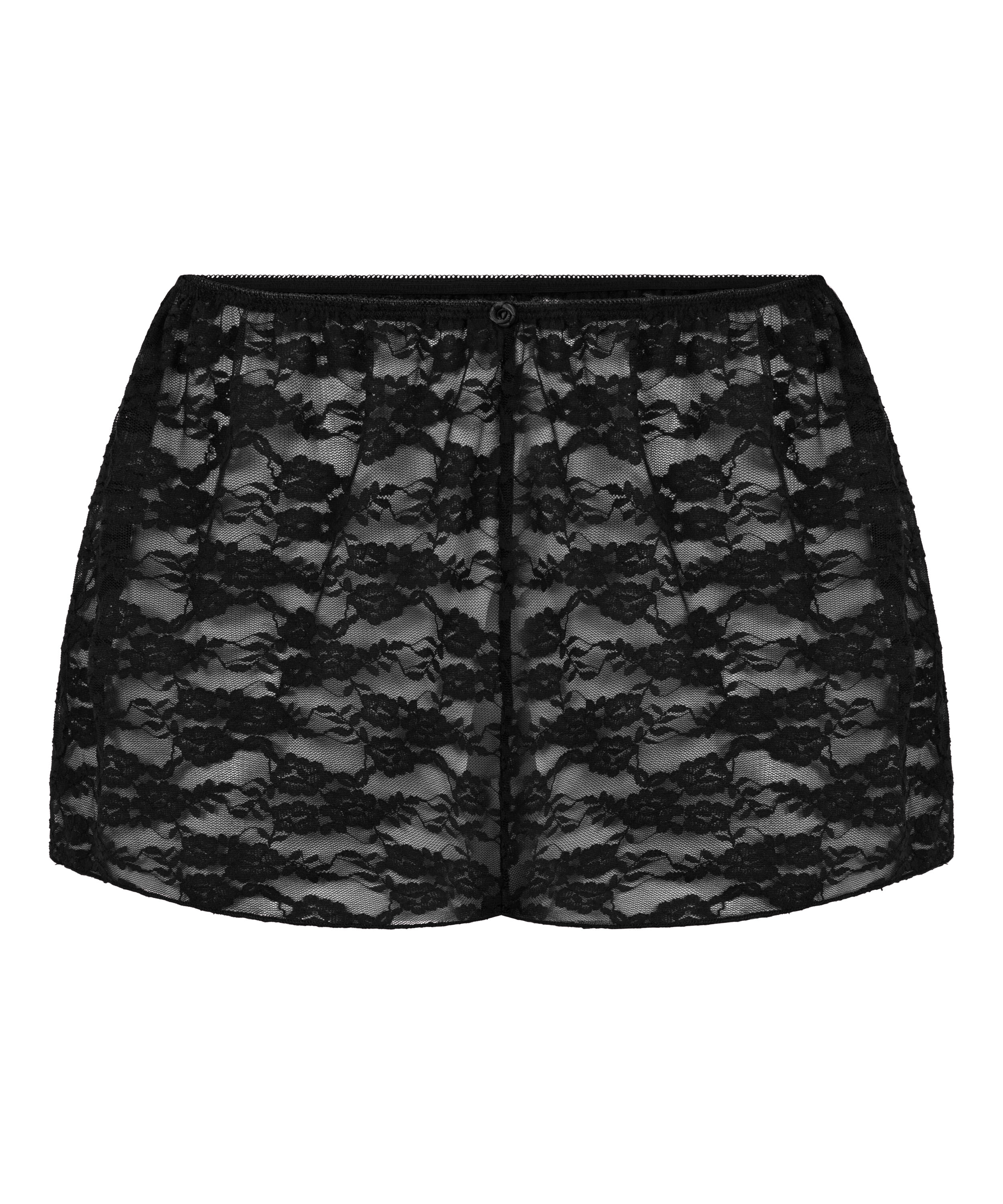 パンツ S jersey shorts lace black Short Allover Lace - Pajama Pants - Hunkemöller