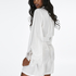 Lace Satin Kimono, White