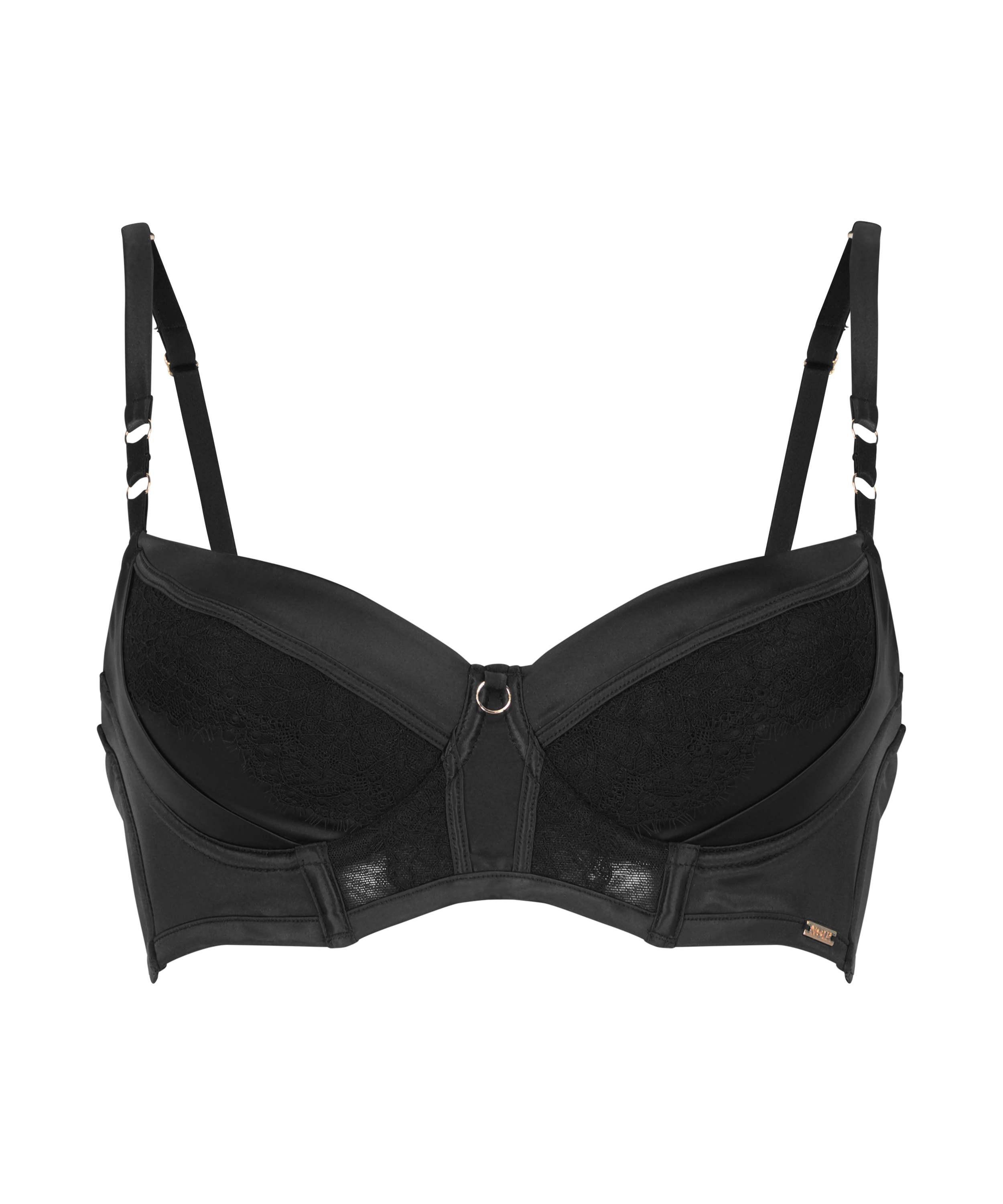 Nicole Padded Underwired Bra, Black, main
