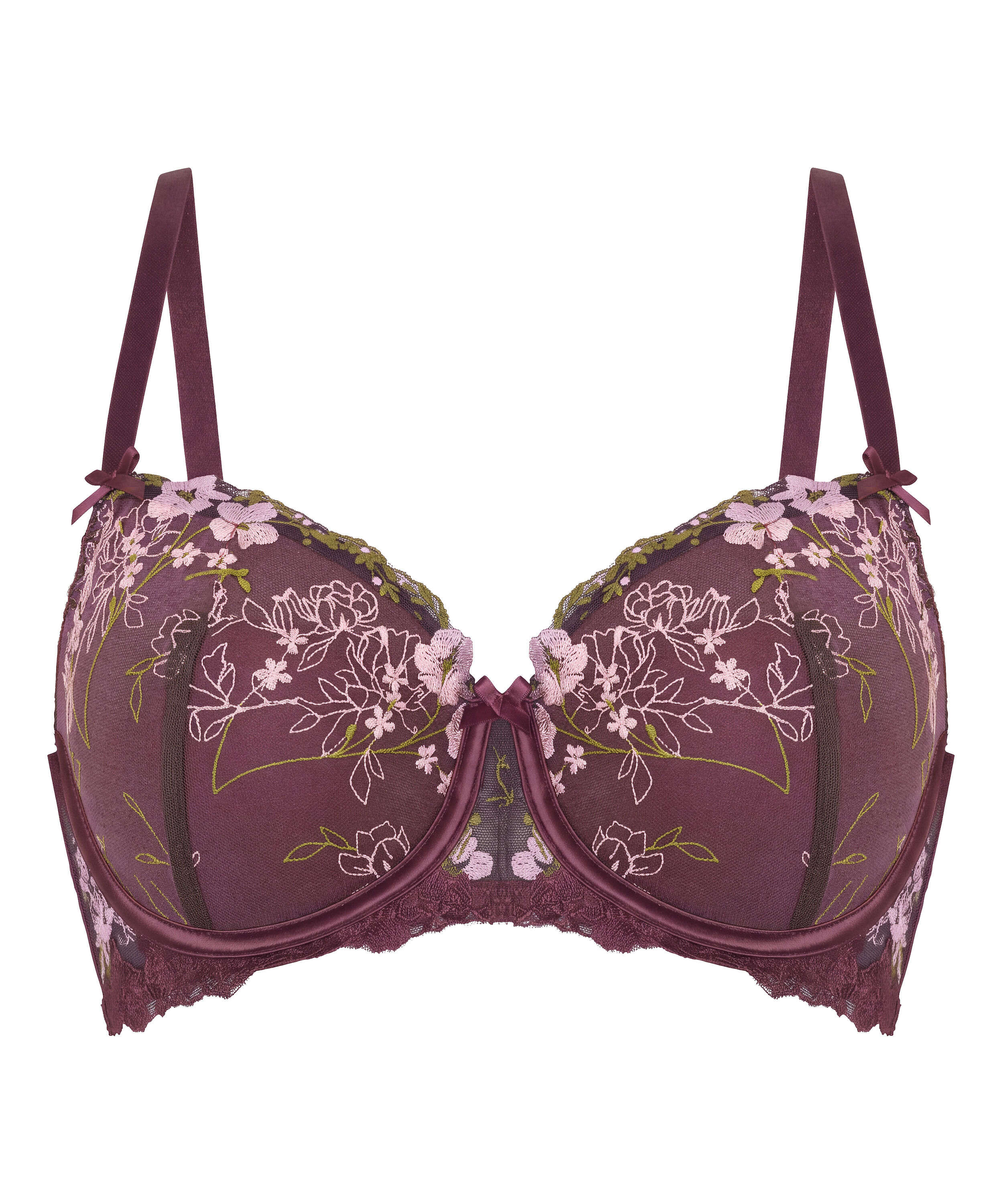 Peonie Padded Underwired Bra, Purple