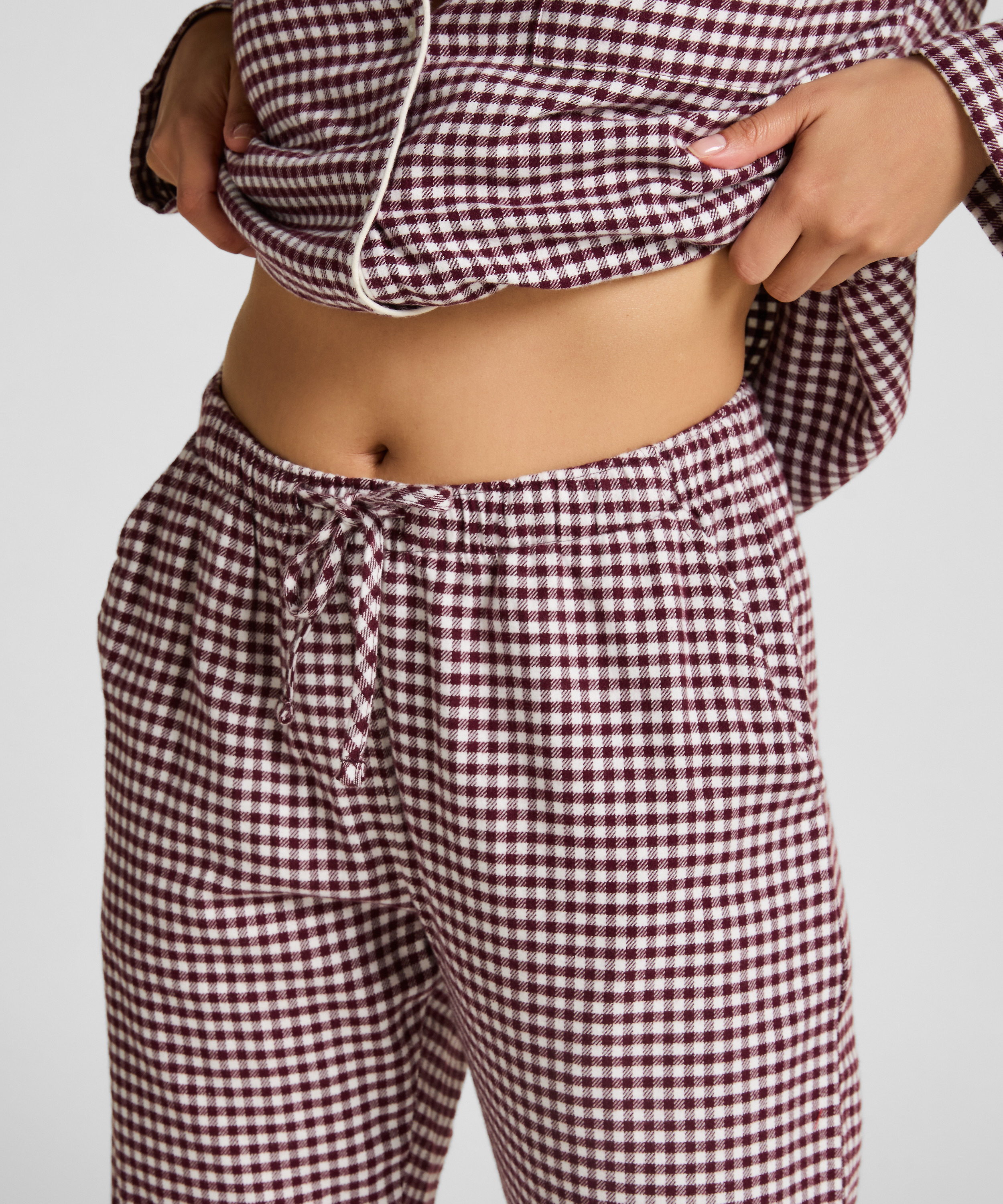 Flannel Pyjama Pants, Purple, main