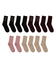 7 pairs of Christmas Socks, Pink