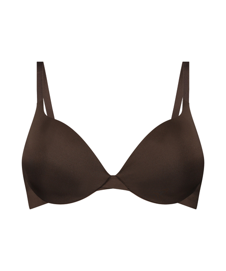 Smooth Padded Underwired Push-Up Bra, Brown