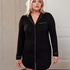 Essential Jersey Shirtdress, Black