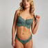 Bella Padded Underwired Longline Bra, Green
