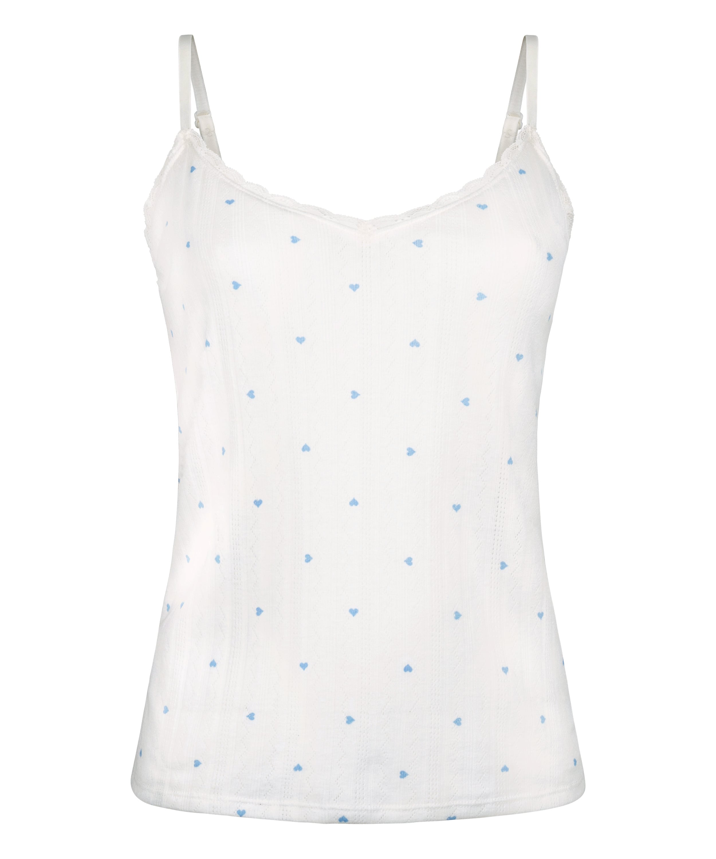 Cami lace top, Blue, main