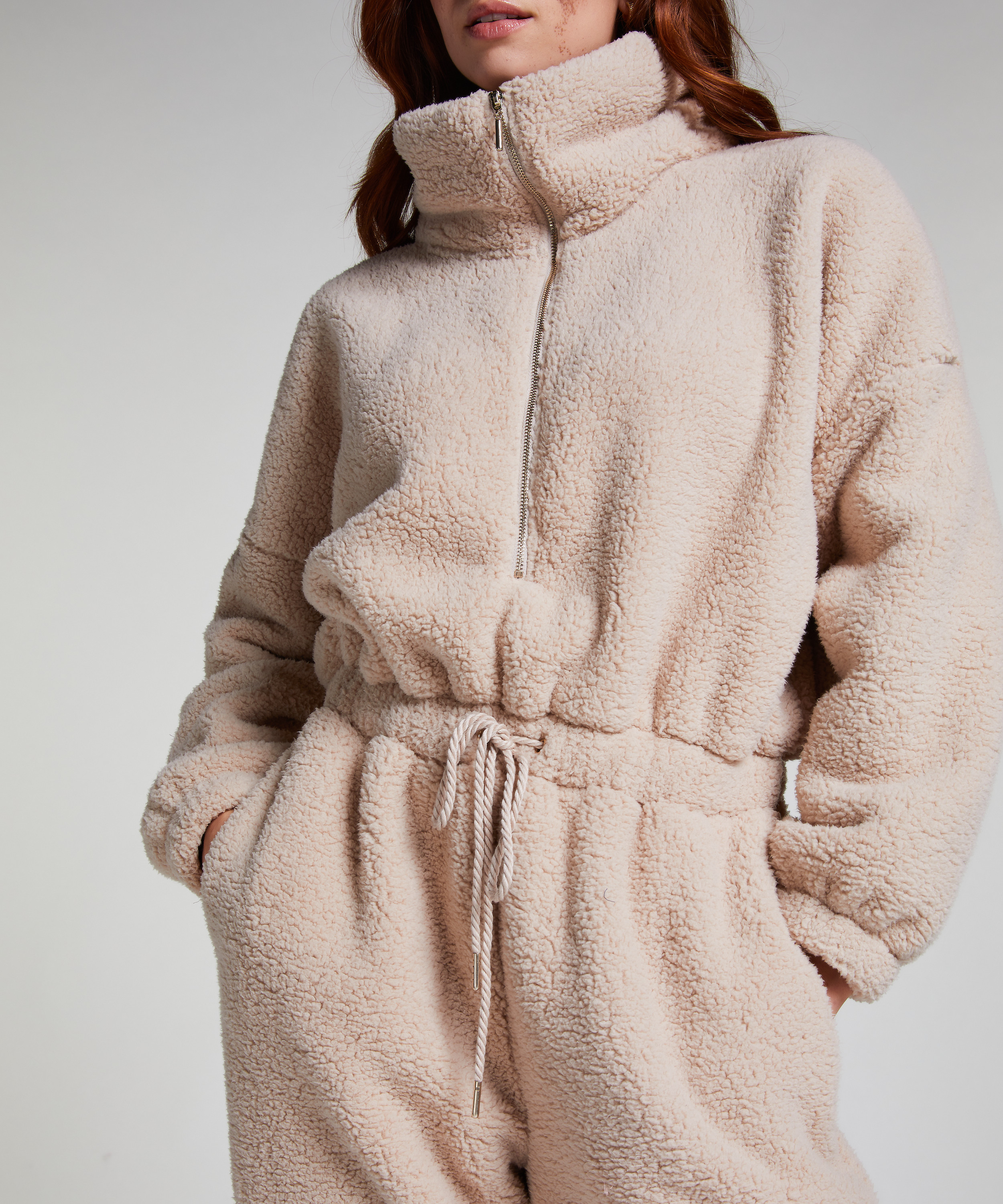 Onesie fleece, Beige, main