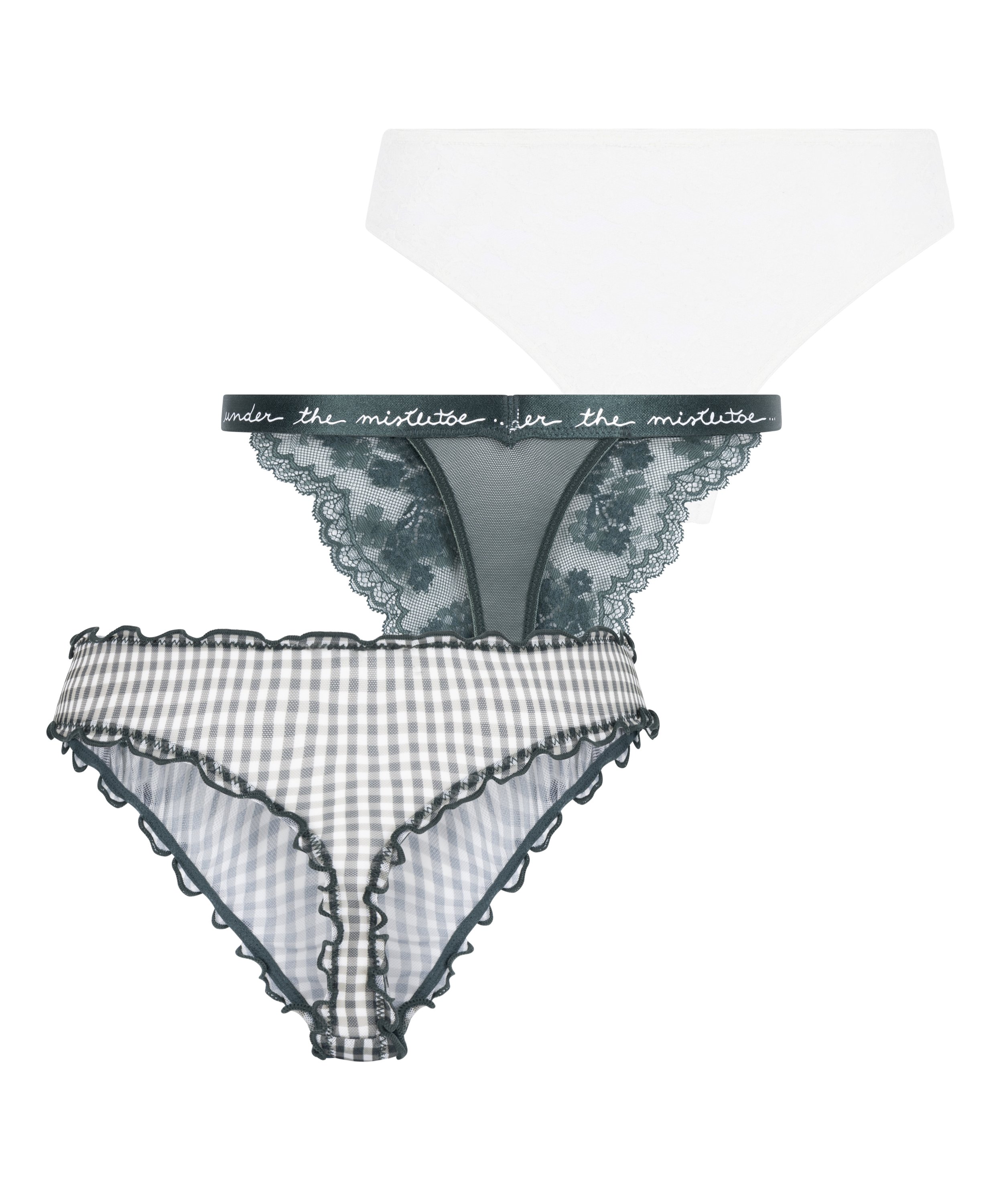 Christmas Thong Giftset, Green, main