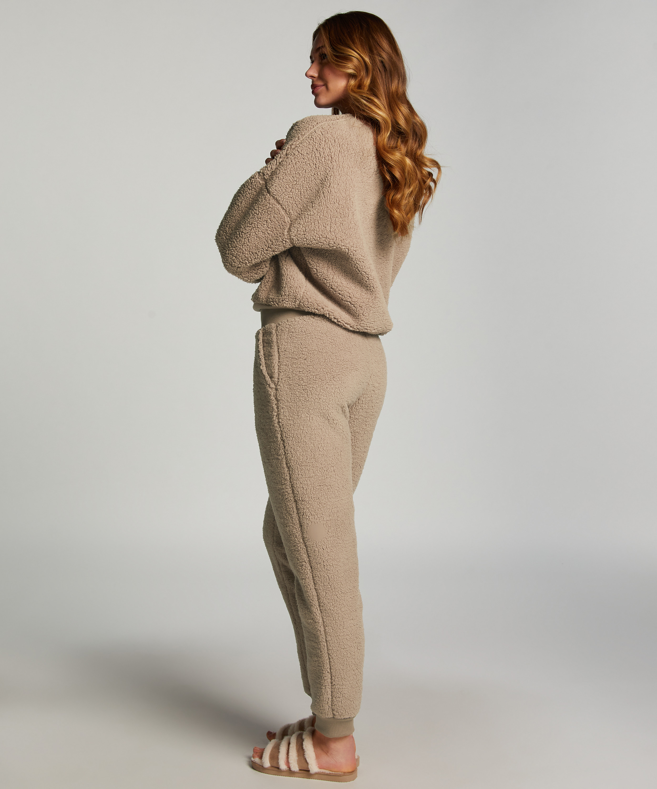 Teddy Fleece Top, Brown, main