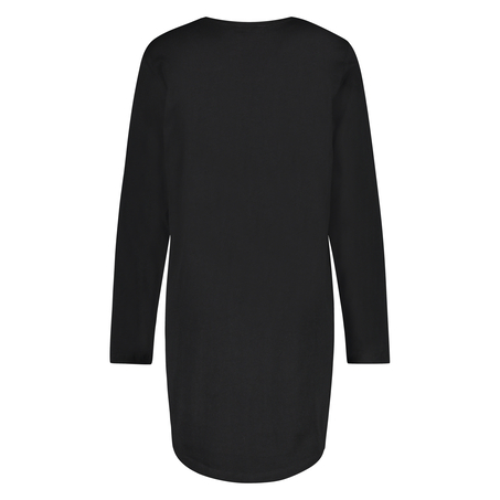 Round Neck Nightshirt, Black