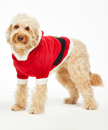 Dog's Fleece Onesie, Red