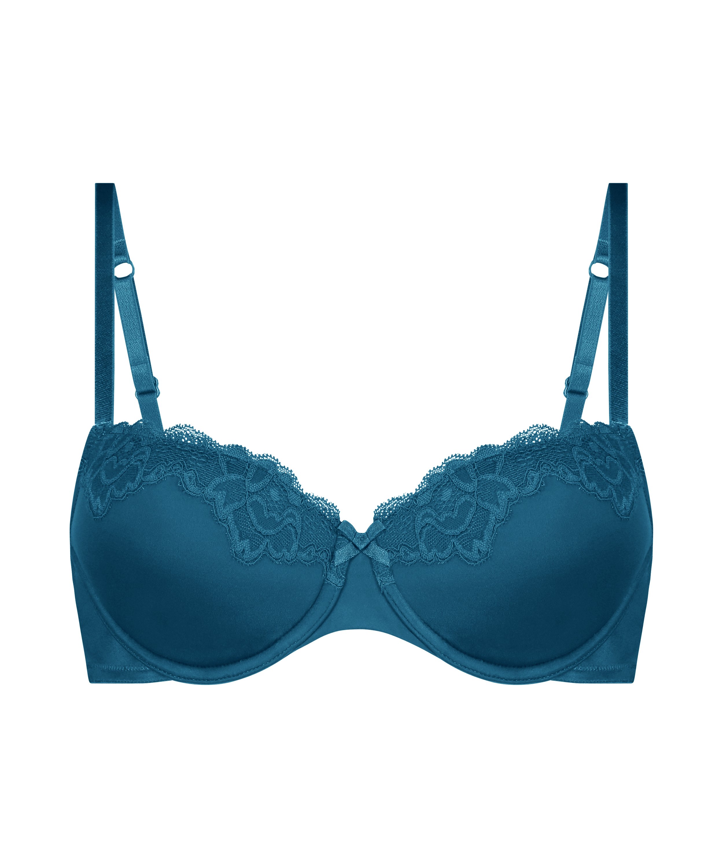 Lace & Shine Padded Underwired Bra, Blue, main