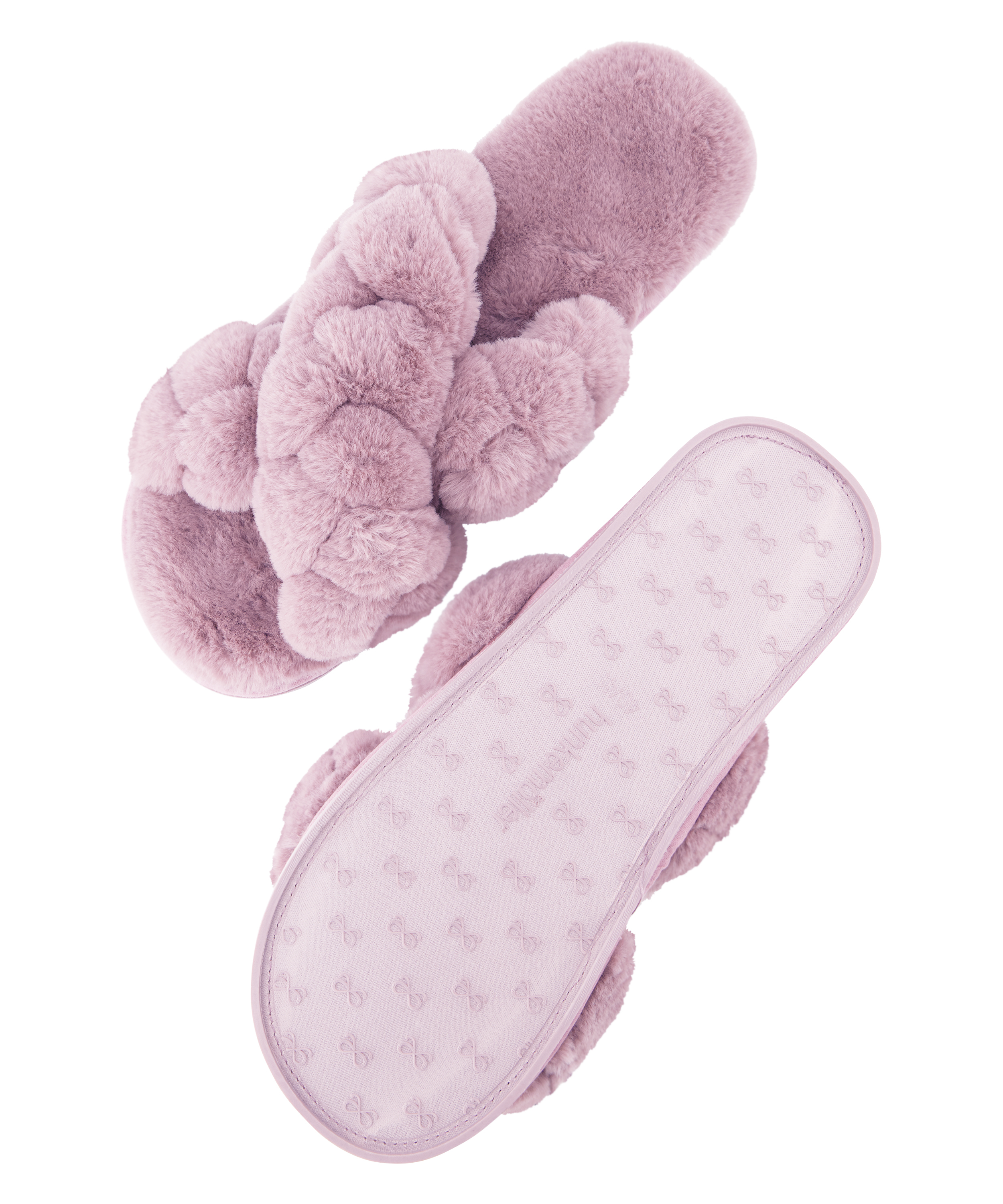 Fake Fur Sliders, Purple, main