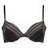 Padded and underwired bra Sheila stripe, Black