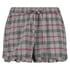 Twill Check pyjama shorts, Gray