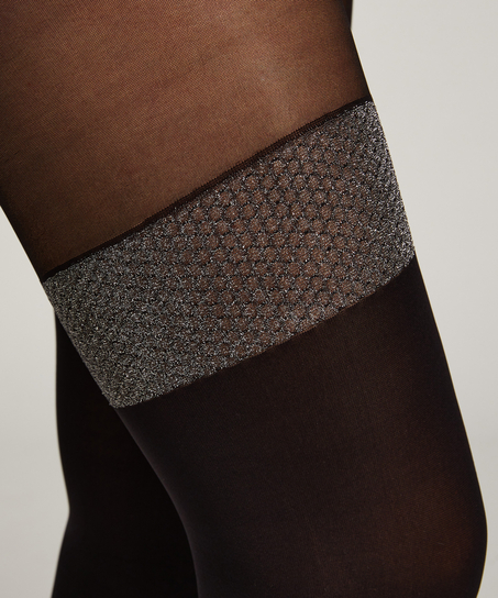 50 Denier Tights Lurex, Black