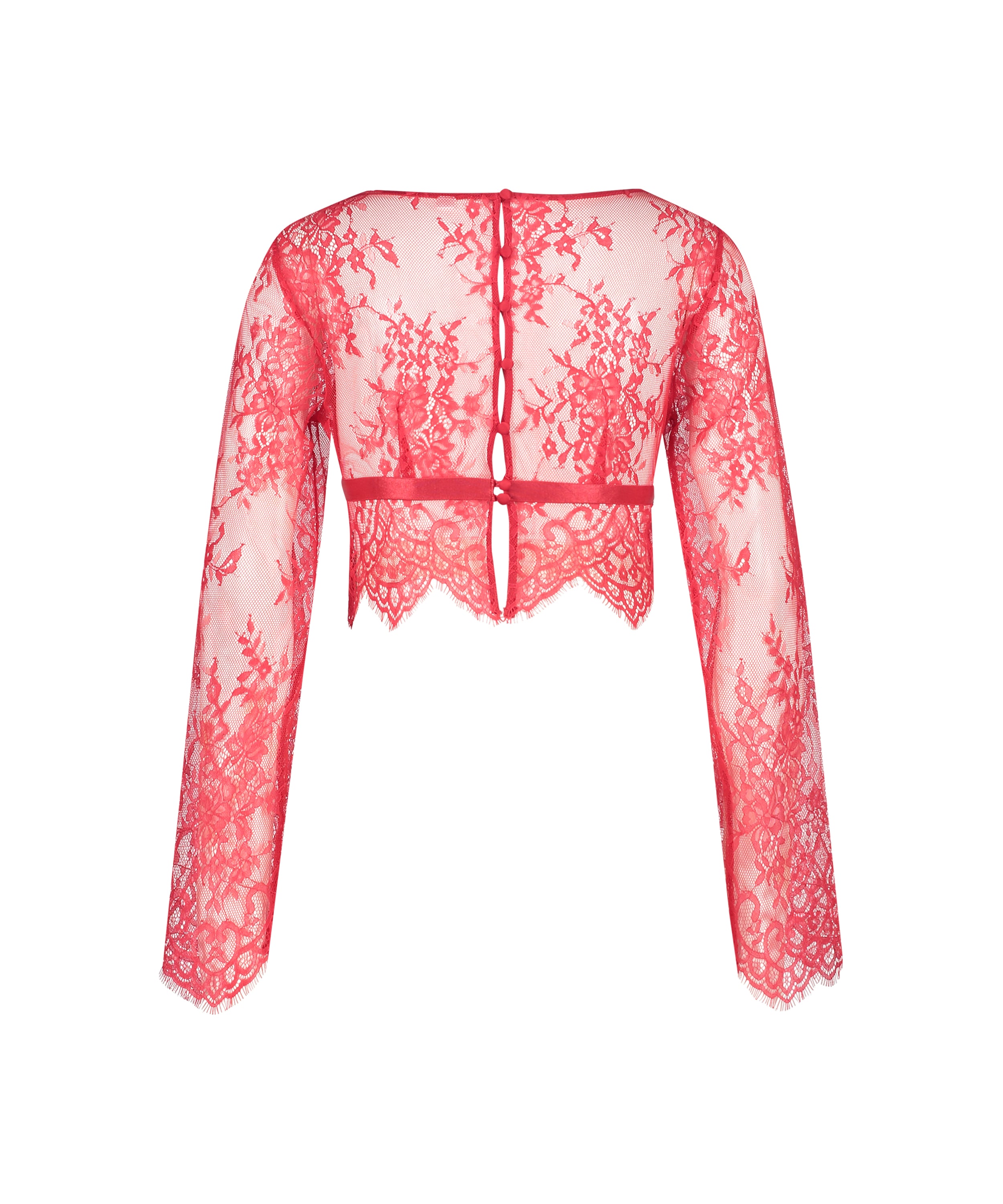 All-over Lace Top, Red, main