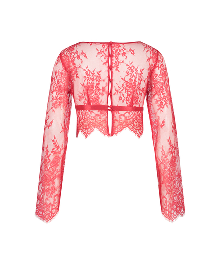 All-over Lace Top, Red