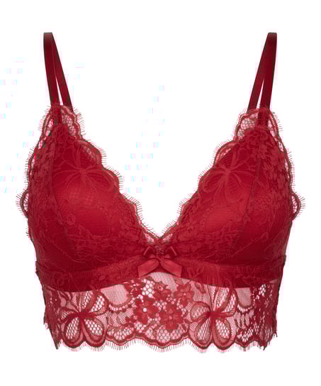 Marianna Triangle Bralette, Red