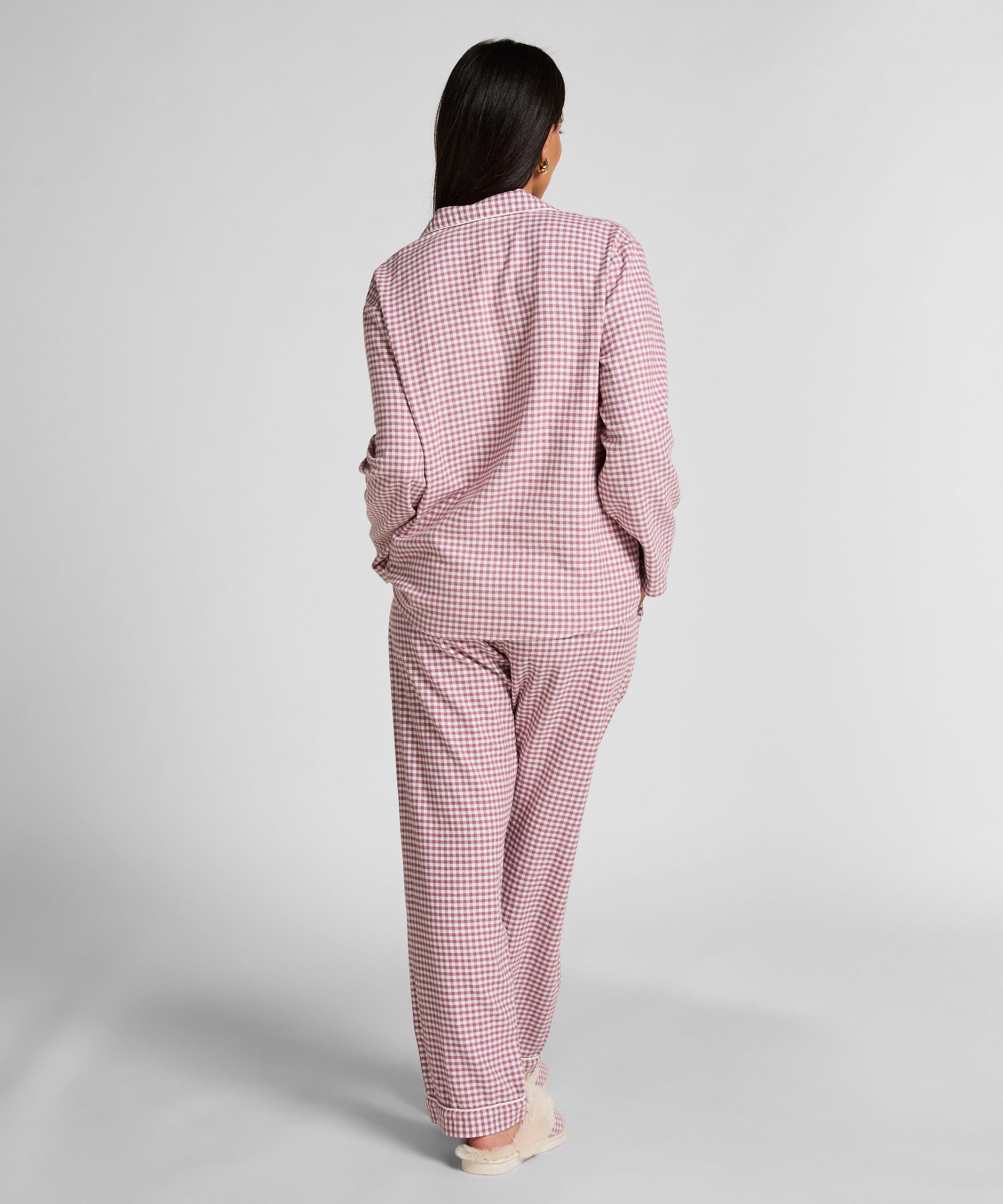 Flannel Pyjama Pants, Purple, main