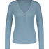Long-Sleeved Pyjama Top, Blue