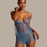 Delphine Lace Shorts, Blue