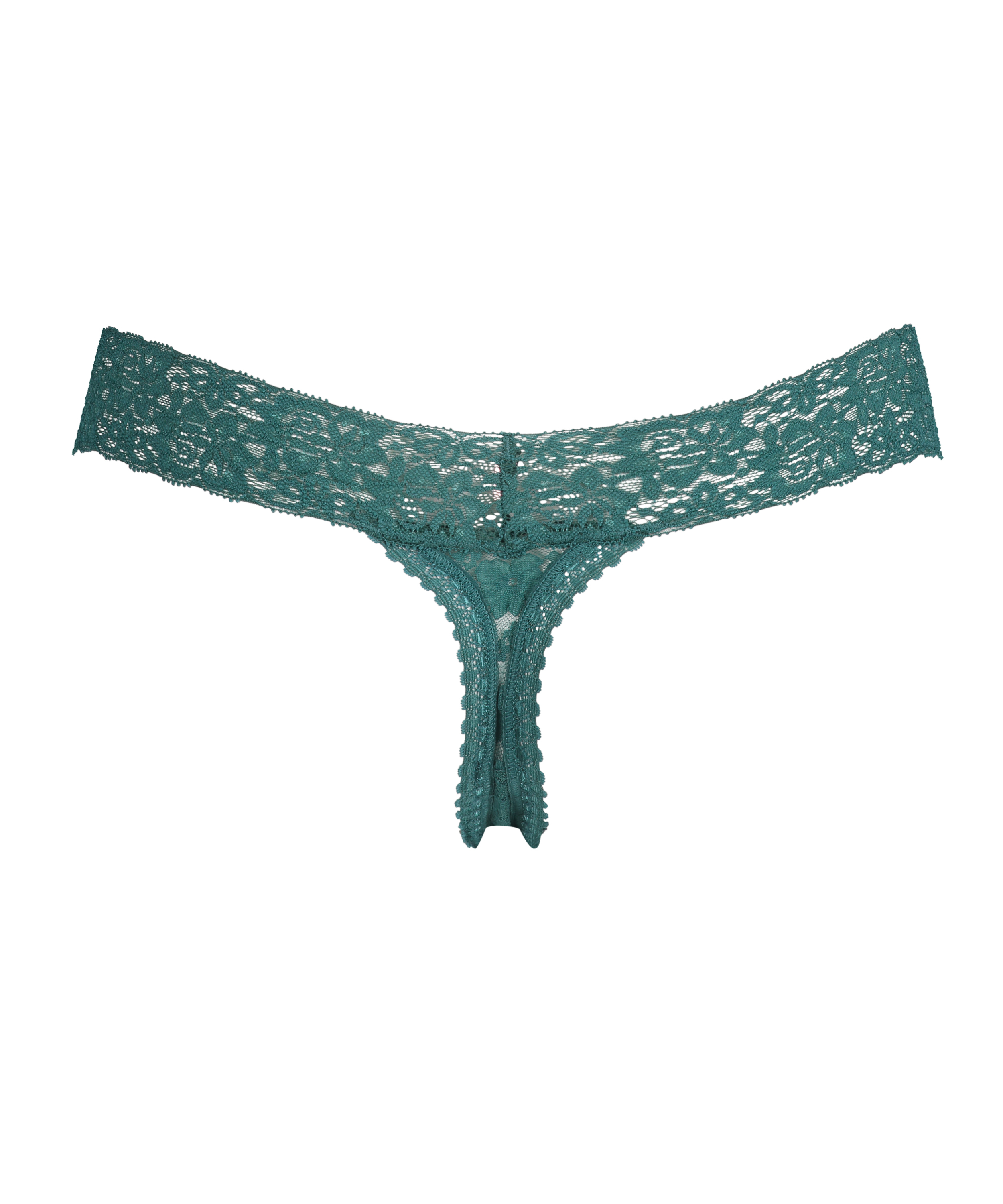 Floral Lace Thong, Blue, main