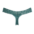 Floral Lace Thong, Blue