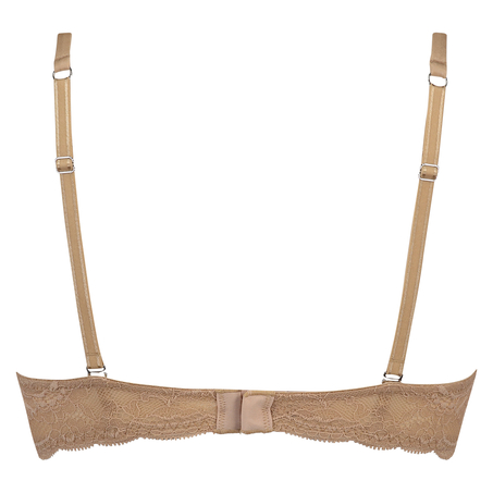 Angie Padded Underwired Push-Up Bra, Beige