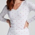 Pointelle Pyjama Top, White
